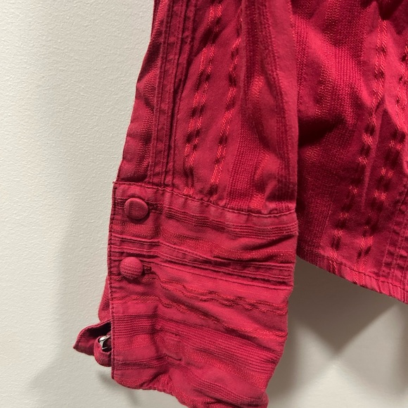 Red Button-Up Shirt - Picture 2 of 3